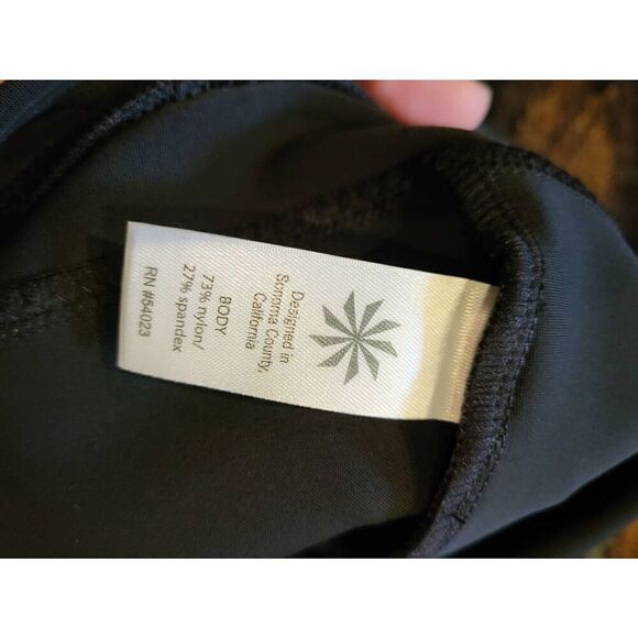 Athleta Stellar Tights Women's XS Black Notched Zip Pockets Comfort - Picture 5 of 5
